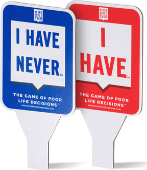 Never Have I Ever Card Game Paddles, Maximize the Fun of Playing Cards, 10 Physical "I Have" and "I Have Never" Paddles, Portable Adult Games for Game Nights, Vacations, Family Gatherings, Ages 17+