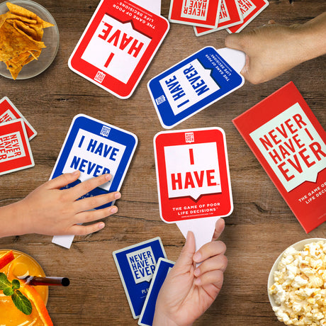 Never Have I Ever Card Game Paddles, Maximize the Fun of Playing Cards, 10 Physical "I Have" and "I Have Never" Paddles, Portable Adult Games for Game Nights, Vacations, Family Gatherings, Ages 17+