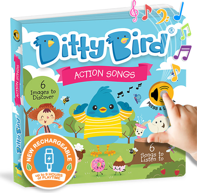 Ditty Bird | Action Songs | Interactive Sound Book for toddlers 1- 3 | Musical books for 1 year old
