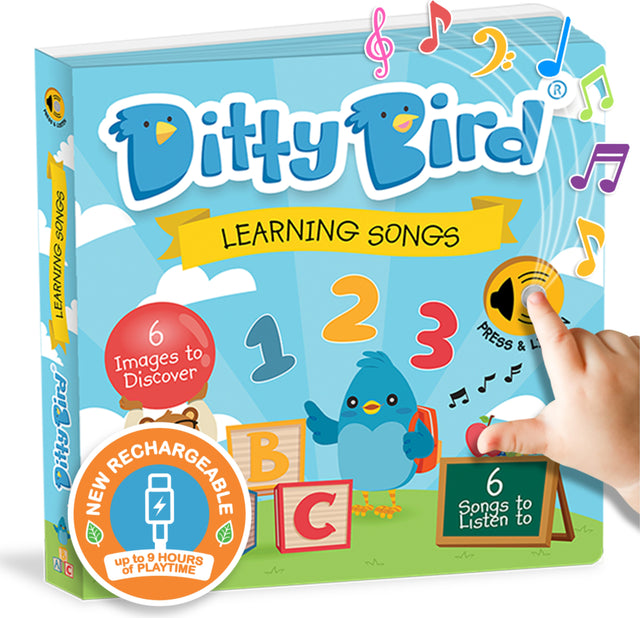 Ditty Bird | Learning Songs | Interactive Musical Book for toddlers 1- 3 | Sing-Along boardbook for baby