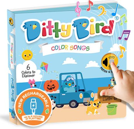 Ditty Bird | Color Songs | Interactive Musical Book for toddlers 1- 3 | Early l