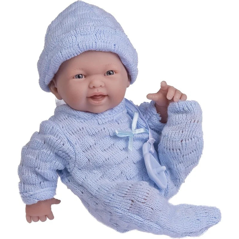 Mini La Newborn 9.5" Baby Doll in Blue Knit Onesies