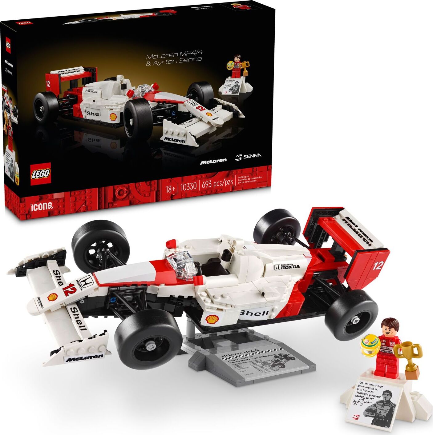 LEGO® Icons: McLaren MP4/4 & Ayrton Senna - Toy Box Michigan