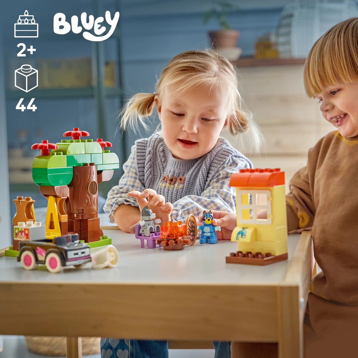 LEGO® DUPLO® Bluey Pizza Girls with Muffin and Bluey