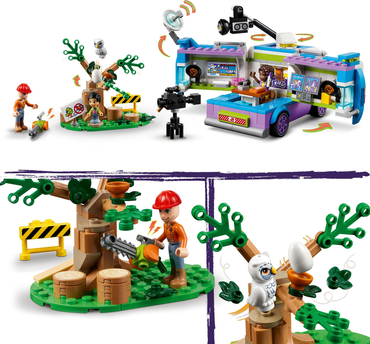 LEGO® Friends Newsroom Van Animal Rescue Set