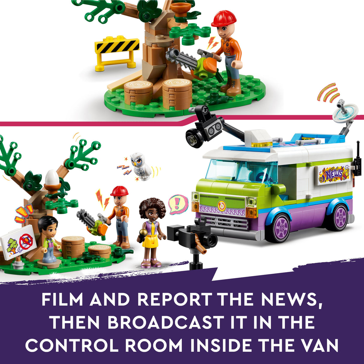 LEGO® Friends Newsroom Van Animal Rescue Set