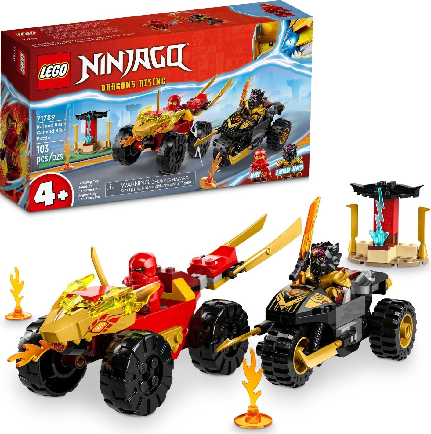 LEGO® Ninjago: Kai and Ras's Car and Bike Battle - Toy Box Michigan