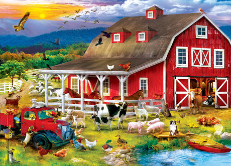 MasterPiece Gallery - The Barnyard Crowd 1000 Piece Puzzle