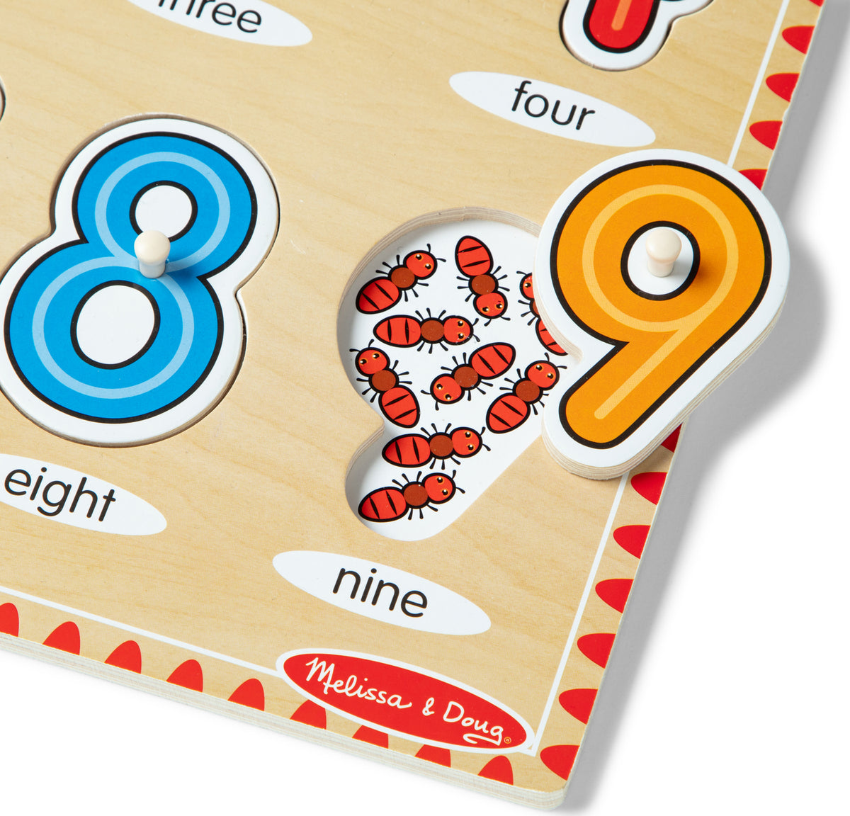 See-Inside Numbers Peg Puzzle - 10 pieces