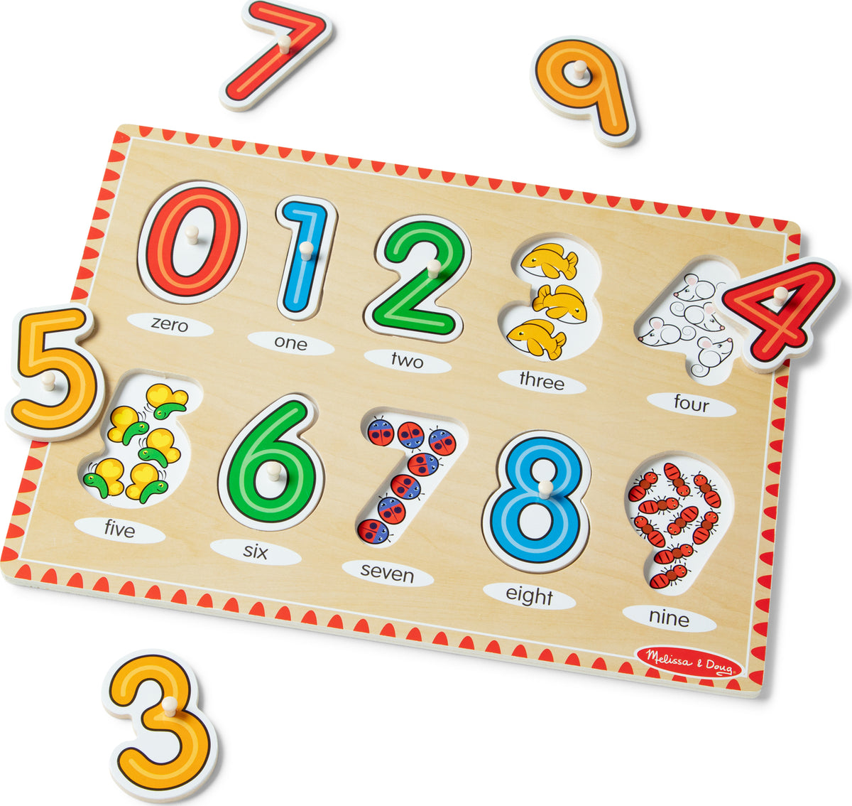 See-Inside Numbers Peg Puzzle - 10 pieces