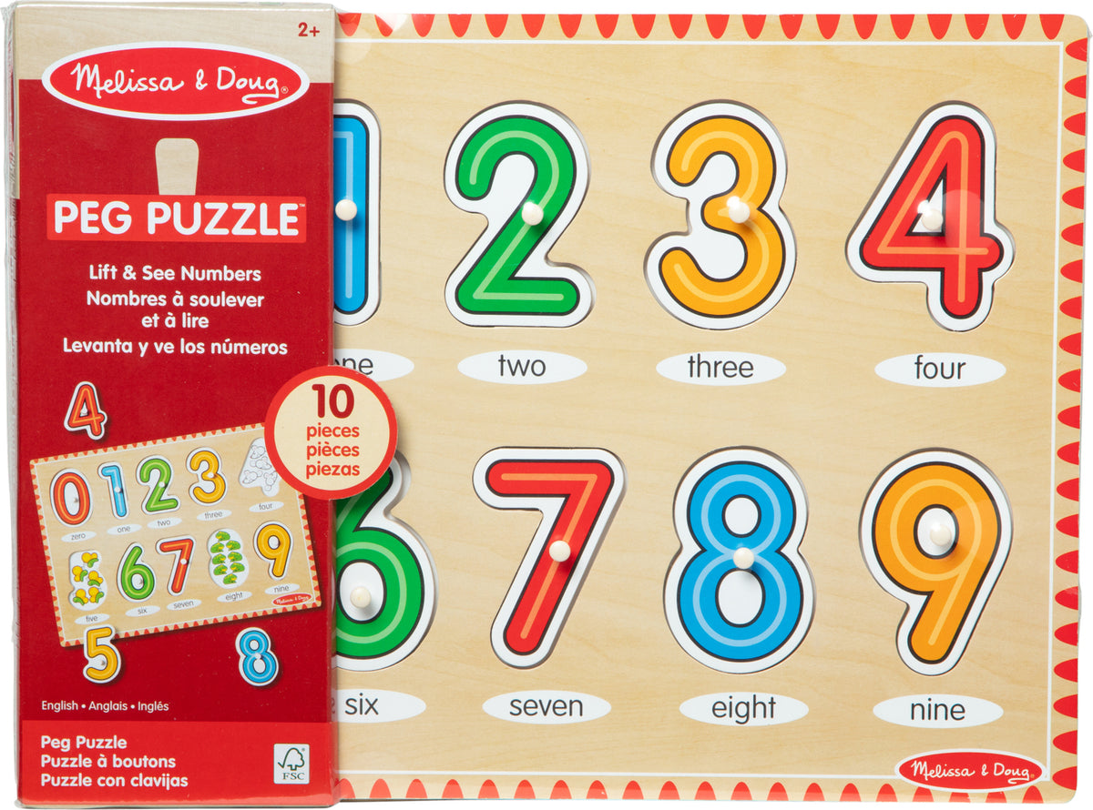 See-Inside Numbers Peg Puzzle - 10 pieces