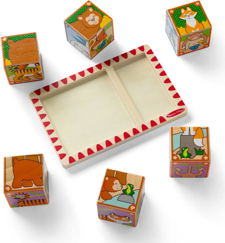 2 in 1 Wooden Cube Puzzle - Animals