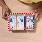 2 in 1 Wooden Cube Puzzle - Animals