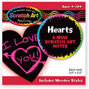 Heart-Shaped Mini Scratch Art Notes