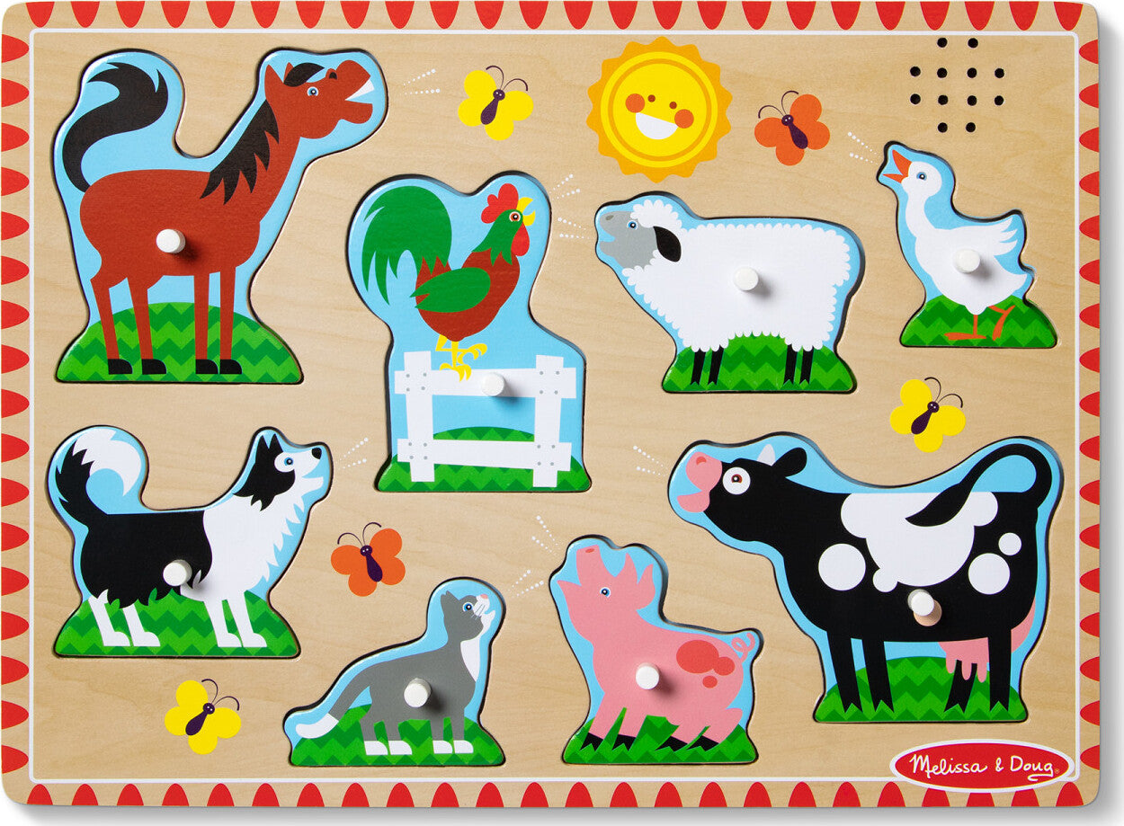 Farm Animals Sound Puzzle - 8 Pieces - Toy Box Michigan
