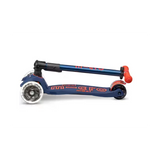Micro Maxi Foldable LED Scooter - Navy Blue/Red