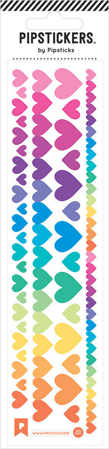 Stickers - Prismatic Hearts (2x8)