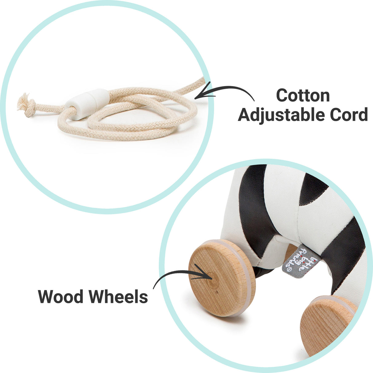 Pull Along Friends - Robert the Zebra