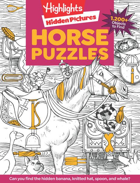 Horse Puzzles: Over 100 Search and Find Puzzles, Barns, Stables and Riding Adventures, Horse-Themed Hidden Pictures Activity Book for Kids 6 and Up