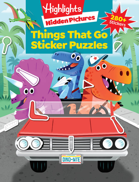 Things That Go Sticker Puzzles: Transportation Activity Book of Cars, Trucks, Planes and More, Hidden Pictures Puzzles with 280 Stickers for Kids 3 and Up