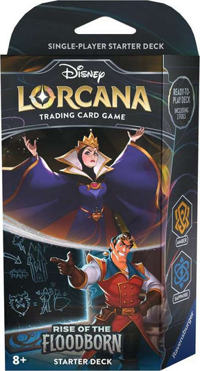 Disney Lorcana: Rise of the Floodborn TCG Starter Deck Amber and Sapphire