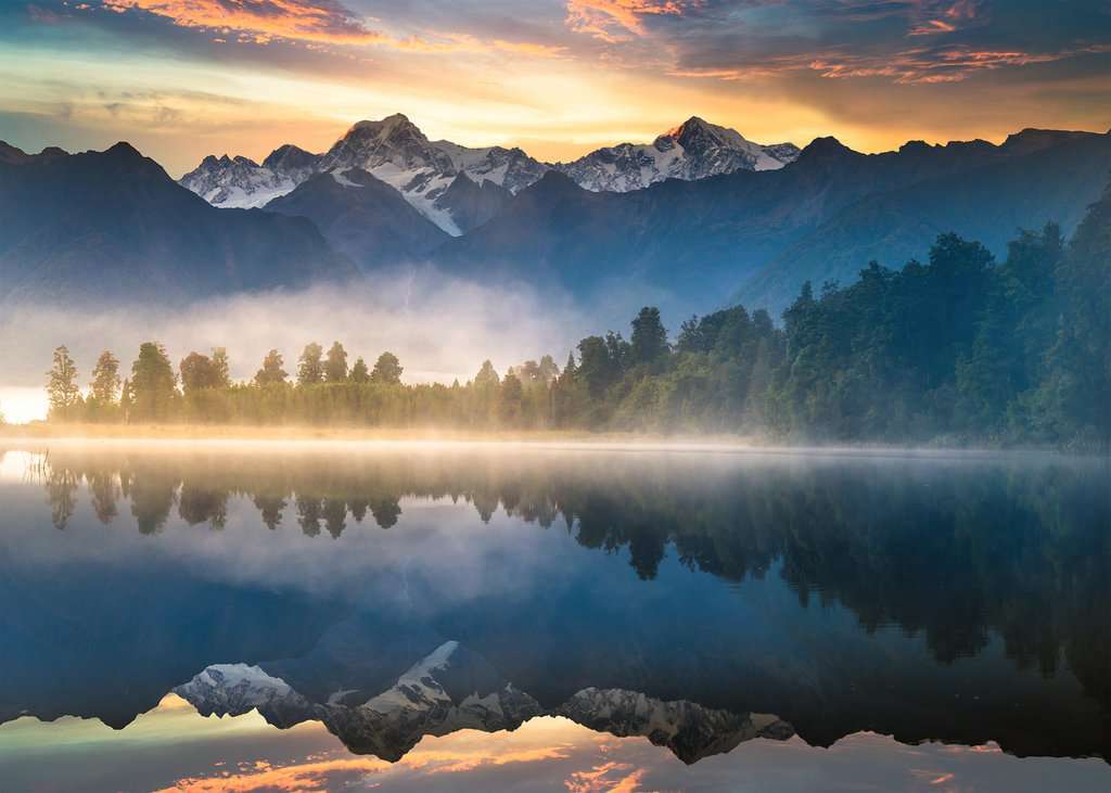 Jigsaw Puzzle SF Matheson Lake Neuseeland 1000 T. - 1000 Pieces Puzzle