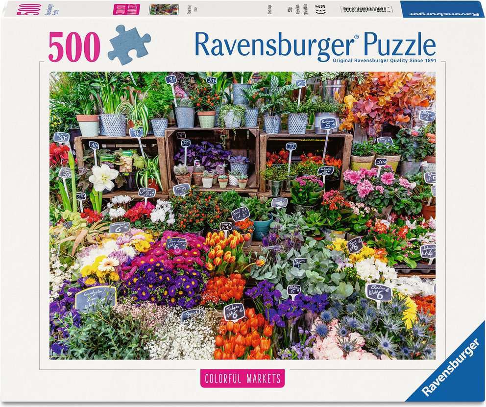 Flower Market, France 500 Pc Puzzle