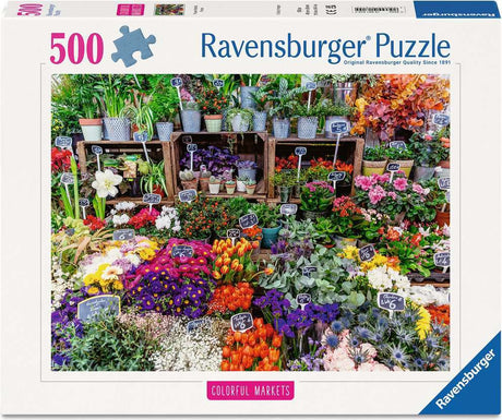 Flower Market, France 500 Pc Puzzle