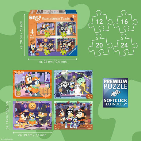 Bluey Halloween 12/16/20/24 Pc Puzzles