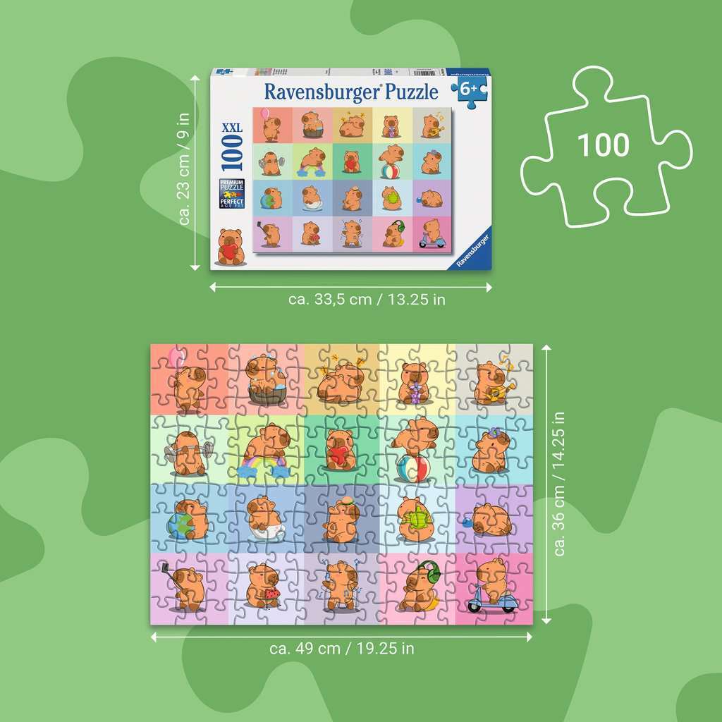 Capybara 100 Pc XXL Puzzle