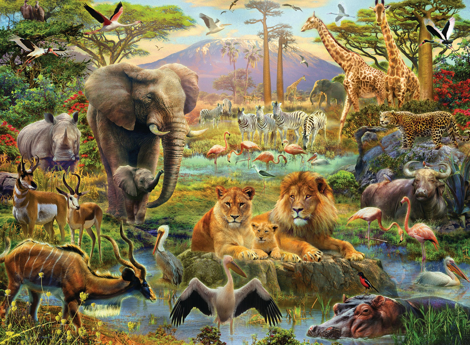 Ravensburger Animals of the Savanna XXL Jigsaw puzzle 200 pc(s