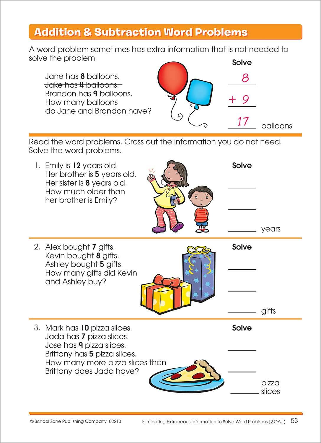 Word Problems Grades 1-2 Workbook