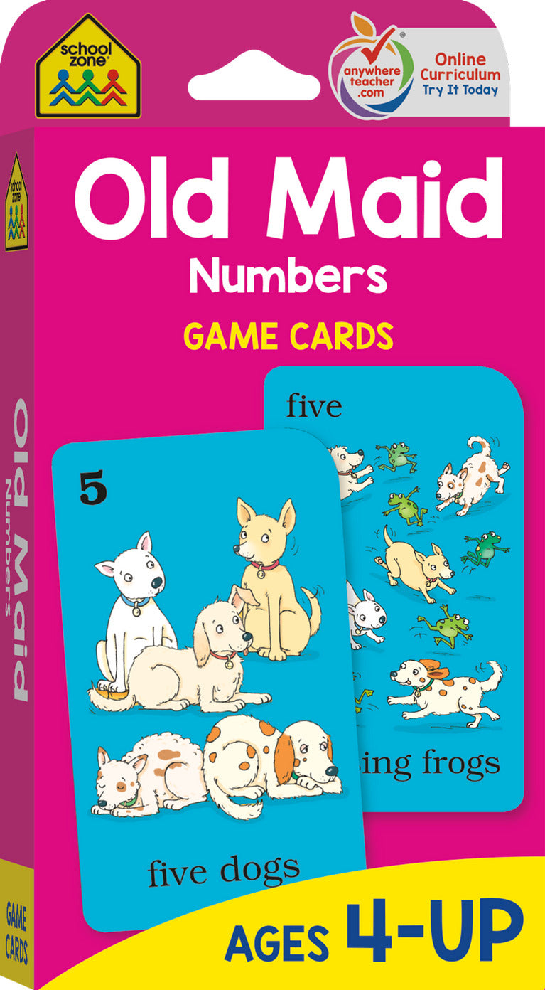 Old Maid Numbers Game Cards
