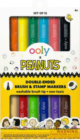 OOLY x PEANUTS Double-Ended Brush & Stamp Markers