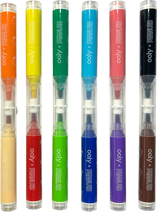 OOLY x PEANUTS Double-Ended Brush & Stamp Markers