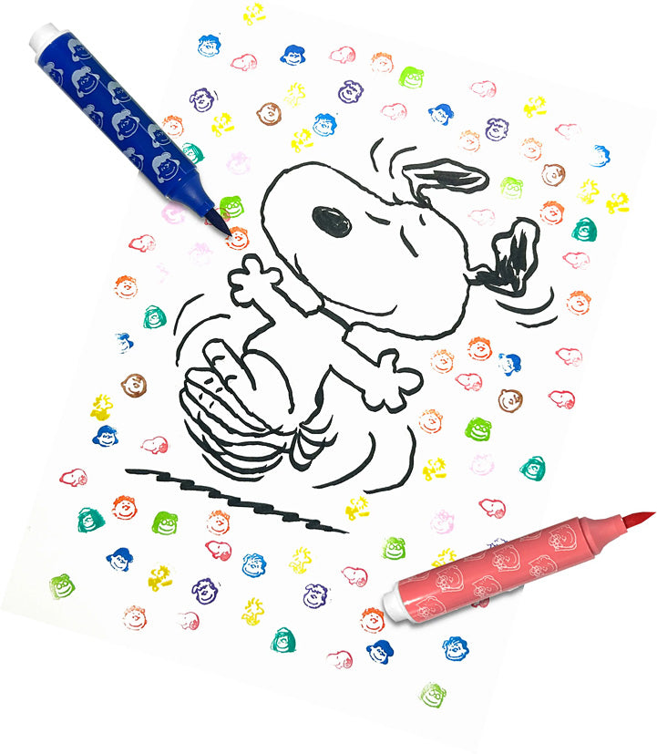 OOLY x PEANUTS Double-Ended Brush & Stamp Markers