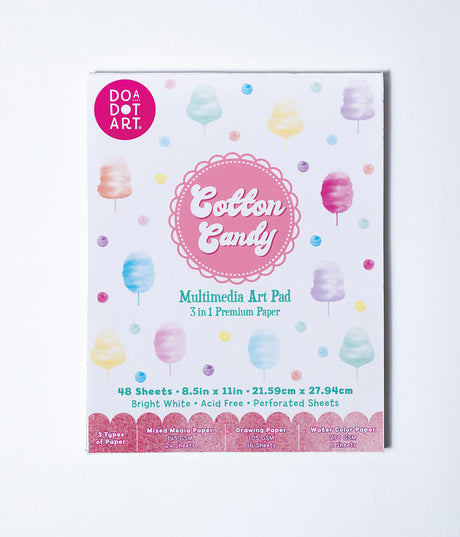 Shimmer Cotton Candy Multimedia Art Pad - 3 in 1 Premium Paper