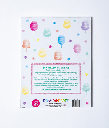 Shimmer Cotton Candy Multimedia Art Pad - 3 in 1 Premium Paper