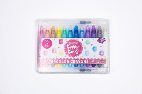 Shimmer Cotton Candy Watercolor Crayons - 12 colors