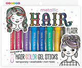 Metallic Hair Flair 8 Hair Shimmery Color Gel Sticks
