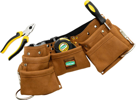 Kids Deluxe Tool Set with Leather Tool Belt & Safety Goggles