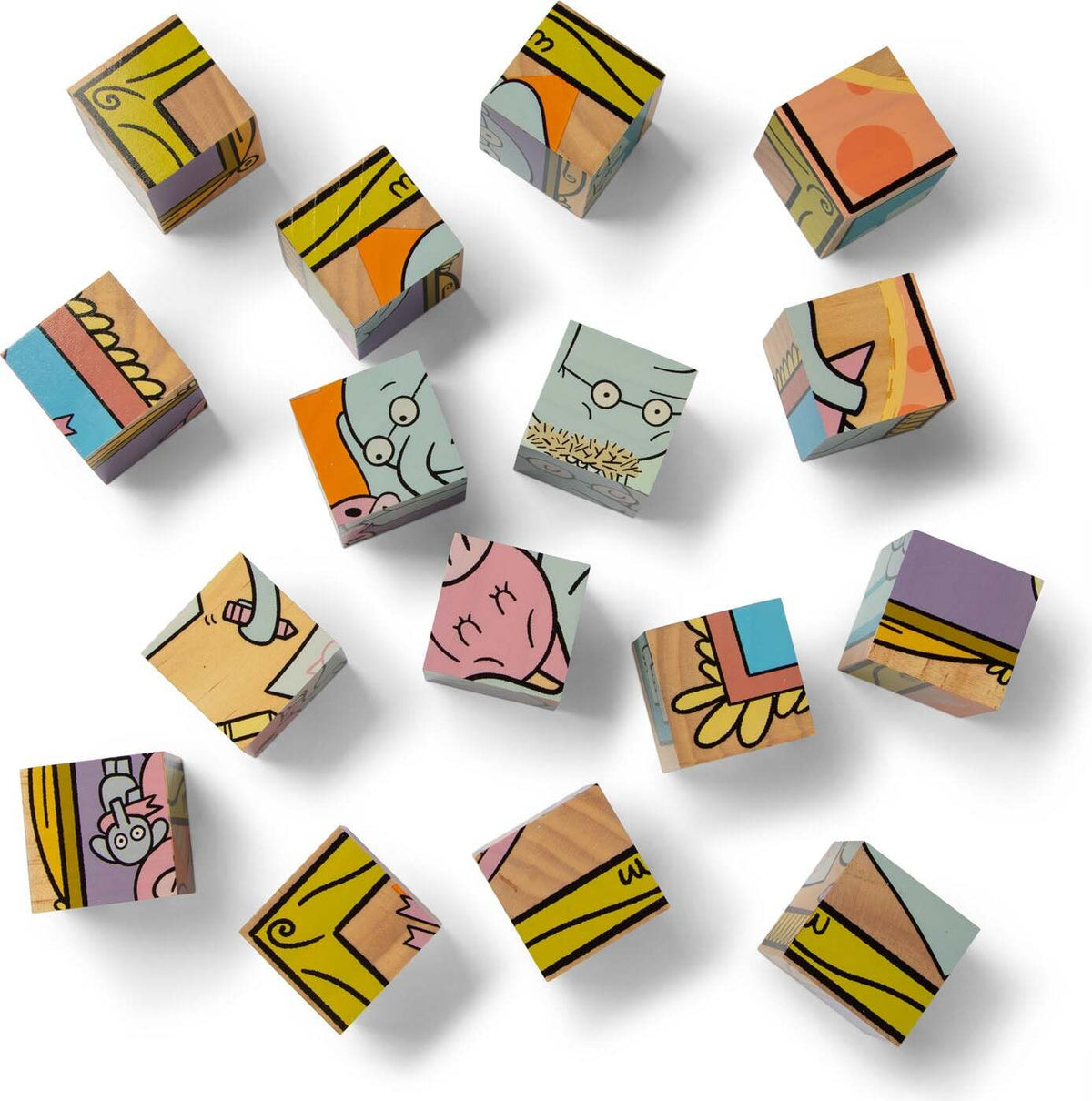 Mo Willems' Elephant & Piggie Wooden Cube Puzzle