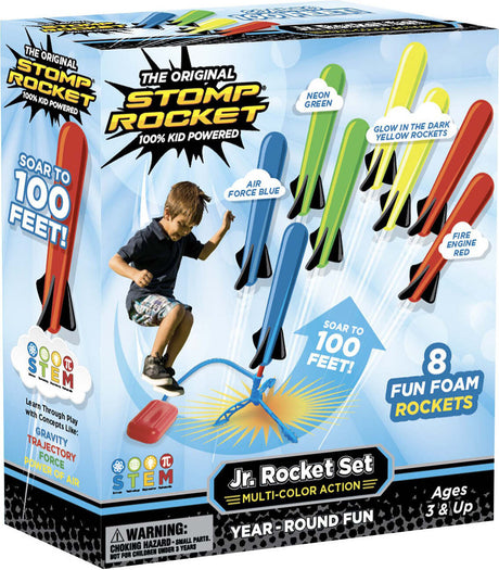 The Original Stomp Rocket Jr. Rocket Set Multi-Color Action