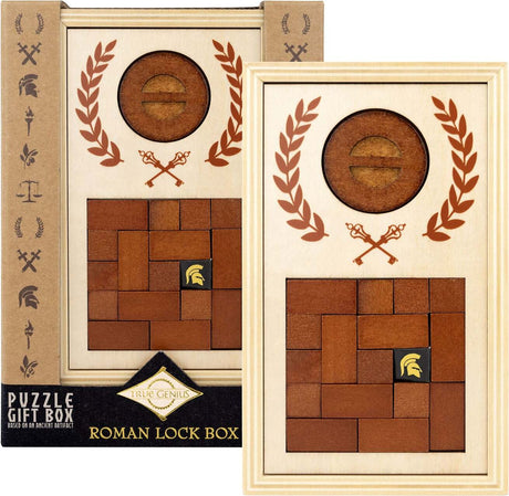 True Genius Roman Lock Box Puzzle Gift Box