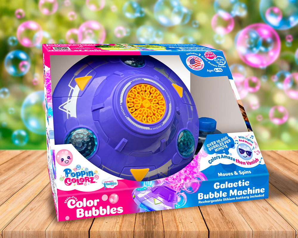 PoppinColorz Galactic Bubble Machine: Ultimate Fun - Toy Box Michigan