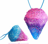 Make Your Own Glitter Diamond Necklaces