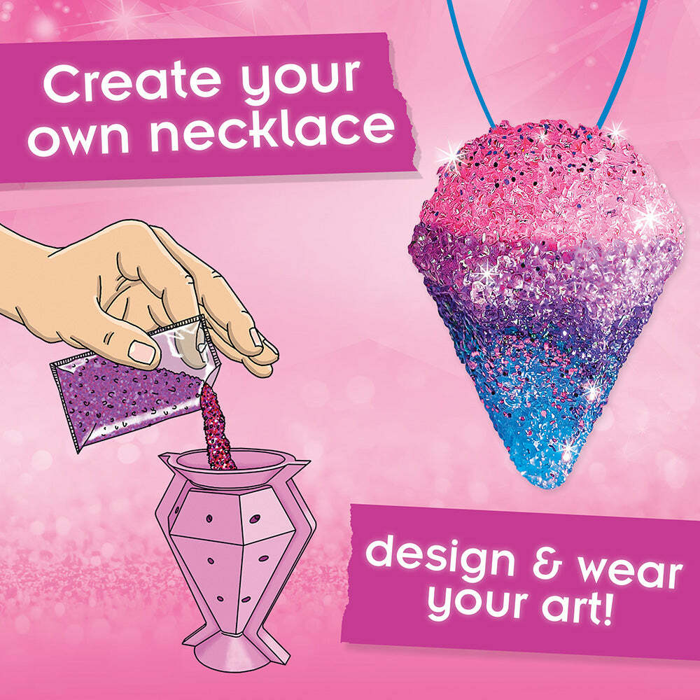 Make Your Own Glitter Diamond Necklaces
