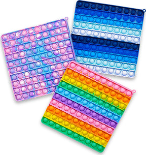 OMG Pop Fidgety - XXL Square (Pink, Blue, Purple Tie-Dye)