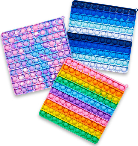 OMG Pop Fidgety - XXL Square (Pink, Blue, Purple Tie-Dye)