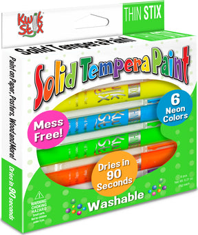 Thinstix Tempera Paint 6 Thin Neon Colors
